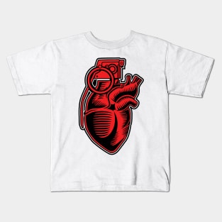 I Love Grenades Kids T-Shirt